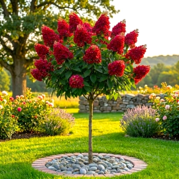 HORTENSJA CZERWONA na pniu - sadzonki 50 / 80 cm