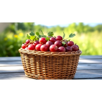 AGREST krzak duży czerwony obficie owocuje - sadzonki 30 / 40 cm