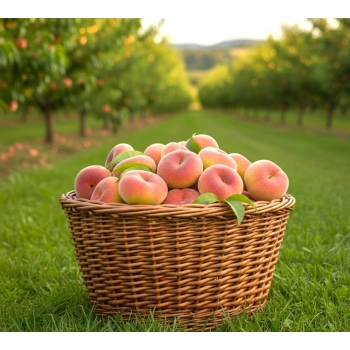 BRZOSKWINIA UFO SAT kolumnowa do mały ogród - sadzonki 90 / 120 cm